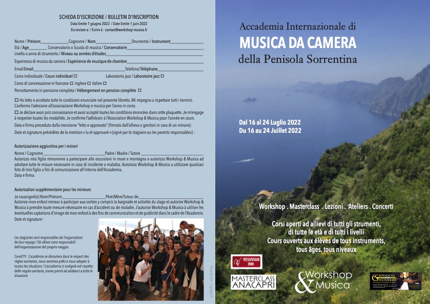 Accademia Internazionale di MUSICA DA CAMERA della Penisola Sorrentina Luglio 2022